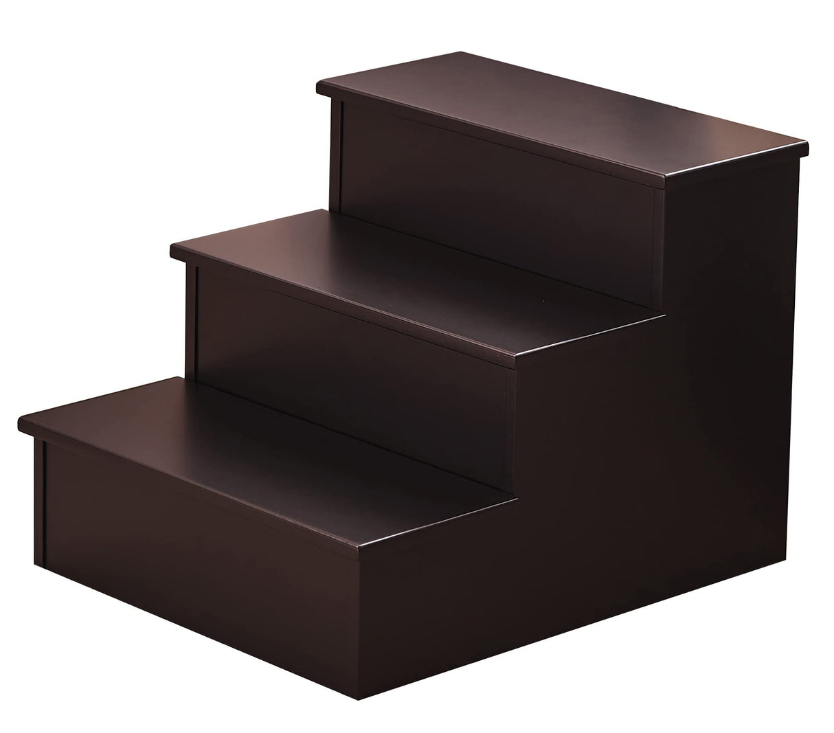 Kings Brand Furniture – Darien 3 Step Wood Step Stool for Adults or Kids, Dog Stairs, Cherry Kings Brand Furniture