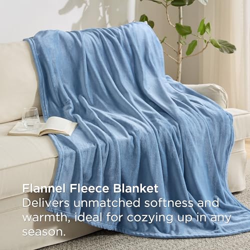 Bedsure Twin Comforter Set Navy Blue, 6 Pieces Prewashed Twin Size Bed in a Bag with Soft Fleece Bed Blanket, Down Alternative Bedding Set for All Seasons, Sheets, Pillowcase & Sham Bedsure