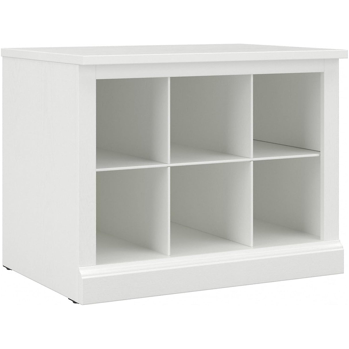 kathy ireland Home by Bush Furniture Woodland Small Shoe Bench with Shelves, 24-Inch, White Ash (WDS224WAS-03) Bush Business Furniture