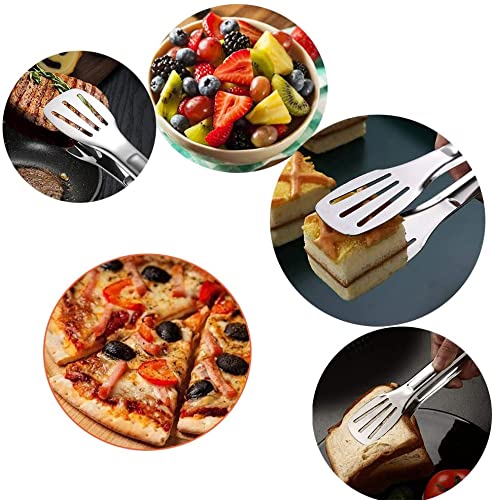 Serving Tongs Kitchen Tongs,Buffet Tongs, Stainless Steel Food Tong Serving Tong,small tongs 6 Pack (7 Inch) JXHAPY