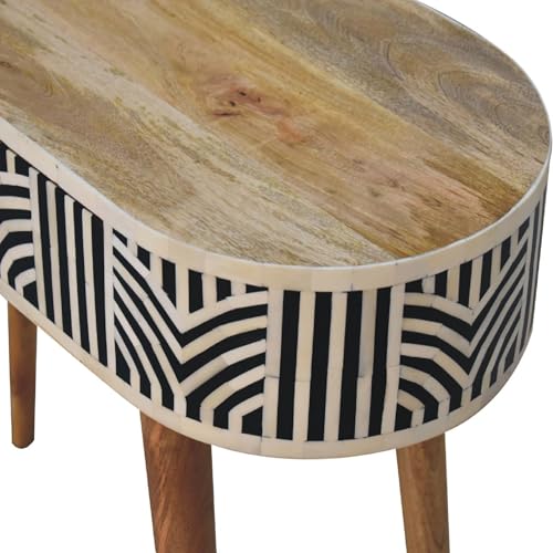 YuanDesign Artisan Furniture Solid Wood Edessa Bone Inlay Console Table YuanDesign