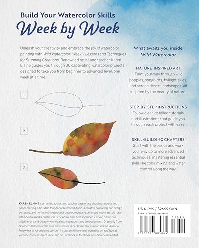Wild Watercolor: Weekly Lessons and Techniques for Stunning Creations WoodArtSupply