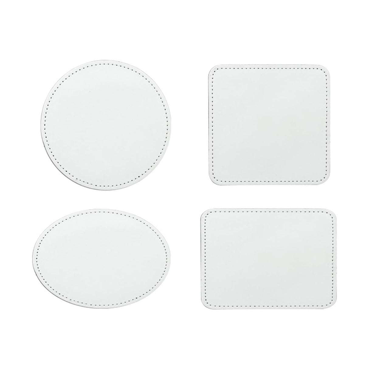 GREYWAWA 10 Pcs Sublimation Patches Blank Iron on Patches 8 Shapes Blank Leather Hat Patches for Hat Shirt Dress Sweater Jeans, 7.6cm/2.99in, Round 3 GREYWAWA