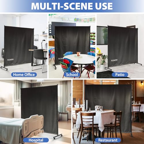 Room Divider, 73x75inch Large Single Panel Privacy Screen with Wheels,Thickened Fabric,Portable Partition Wall for Room Separation,Freestanding Room Separator for Indoor Office,Bedroom,Outdoor Patio XGMDD