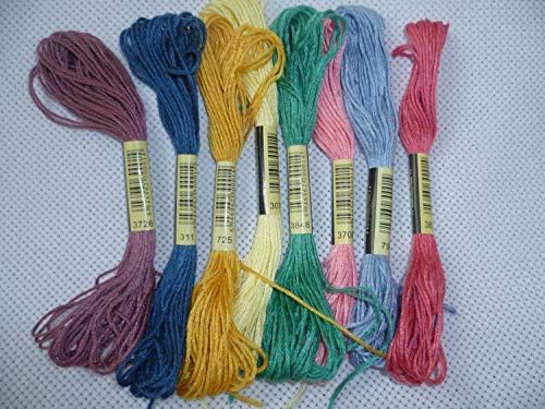 kkhouse 50 pcs Random Color Embroidery DIY Silk Line Branch Threads Similar Dmc Thread Floss Skein Cross Stitch Thread kkhouse