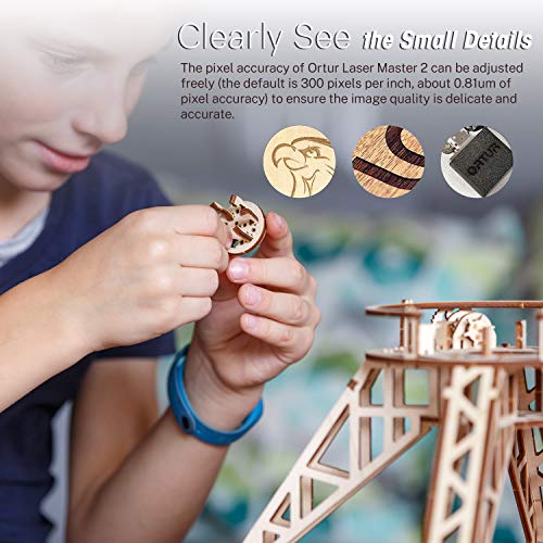 ORTUR Laser Master 2 S2 LU2-10A Laser Engraver Laser, 10000mW Engraving Cutting Machine, Class 4 Laser Cutter, DIY Laser Marking for Metal Ortur