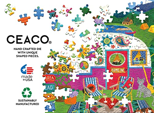 Ceaco - Happy Camper - Lake Camper - Oversized 300 Piece Jigsaw Puzzle Ceaco
