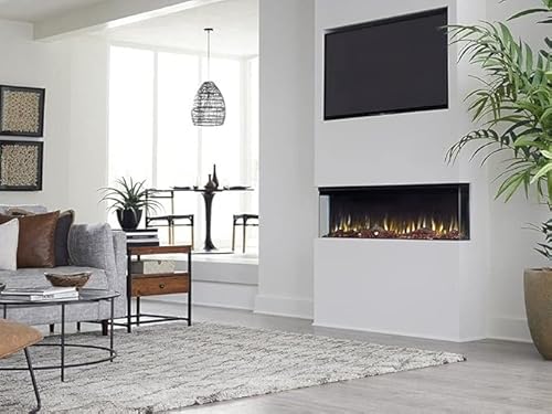 Touchstone Sideline Infinity Pro 3-Sided Smart 60" WiFi-Enabled Electric Fireplace - 80046 - Built-in - 6 Realistic Flame Colors- 13-Color Down Lighting- Crackle Sound- 1,500W Heater Touchstone