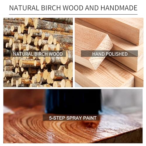 LOZABEE Wood Coat Rack Stand, Vintage Wooden Coat Rack Freestanding with Sturdy Round Base,Classic Coat Racks with 14 Hooks, Natural Birch Wood Standing Coat for Entryway (Vintage Round chassis) LOZABEE