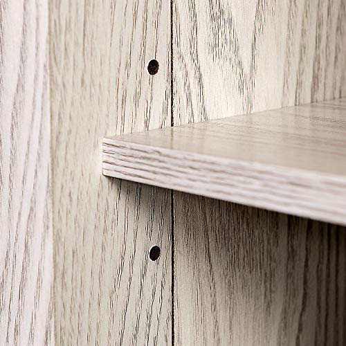 Walker Edison Wren Classic White Wash TV Console for 65 + Inch Television Fireplace Entertainment Center, 58 Inch Walker Edison