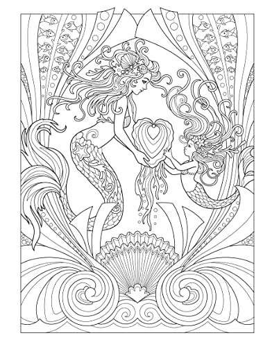 Creative Haven Magnificent Mermaids Coloring Book (Adult Coloring Books: Fantasy) Dover Publications