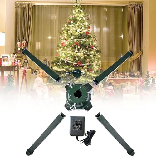 Heavy Duty Rotating Christmas Tree Stand, 360° Base for Artificial Trees Up to 9.8ft (3m), Sturdy Support for Holiday Decor, Easy Assembly & Storage Generic