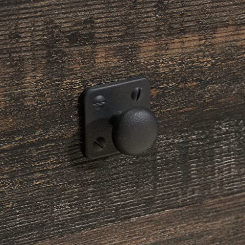 Sauder Steel River Desk, L: 47.48" x W: 23.47" x H: 29.53", Carbon Oak Finish Sauder