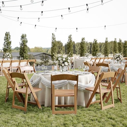 Flash Furniture Holden Commercial Grade Solid Wood Folding Dining Chair, Set of 1, Oak Flash Furniture