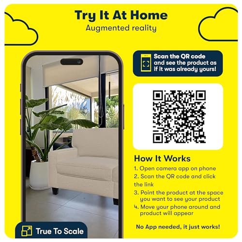 Serta Palisades 61" Track Arm Sofa, Easy Care Polyester, Soft Pillow Back, Pocket Coil Seat Cushions, Removable Covers, Loveseat or Couch for Small Spaces, Living Rooms or Bedrooms, Glacial Gray Serta