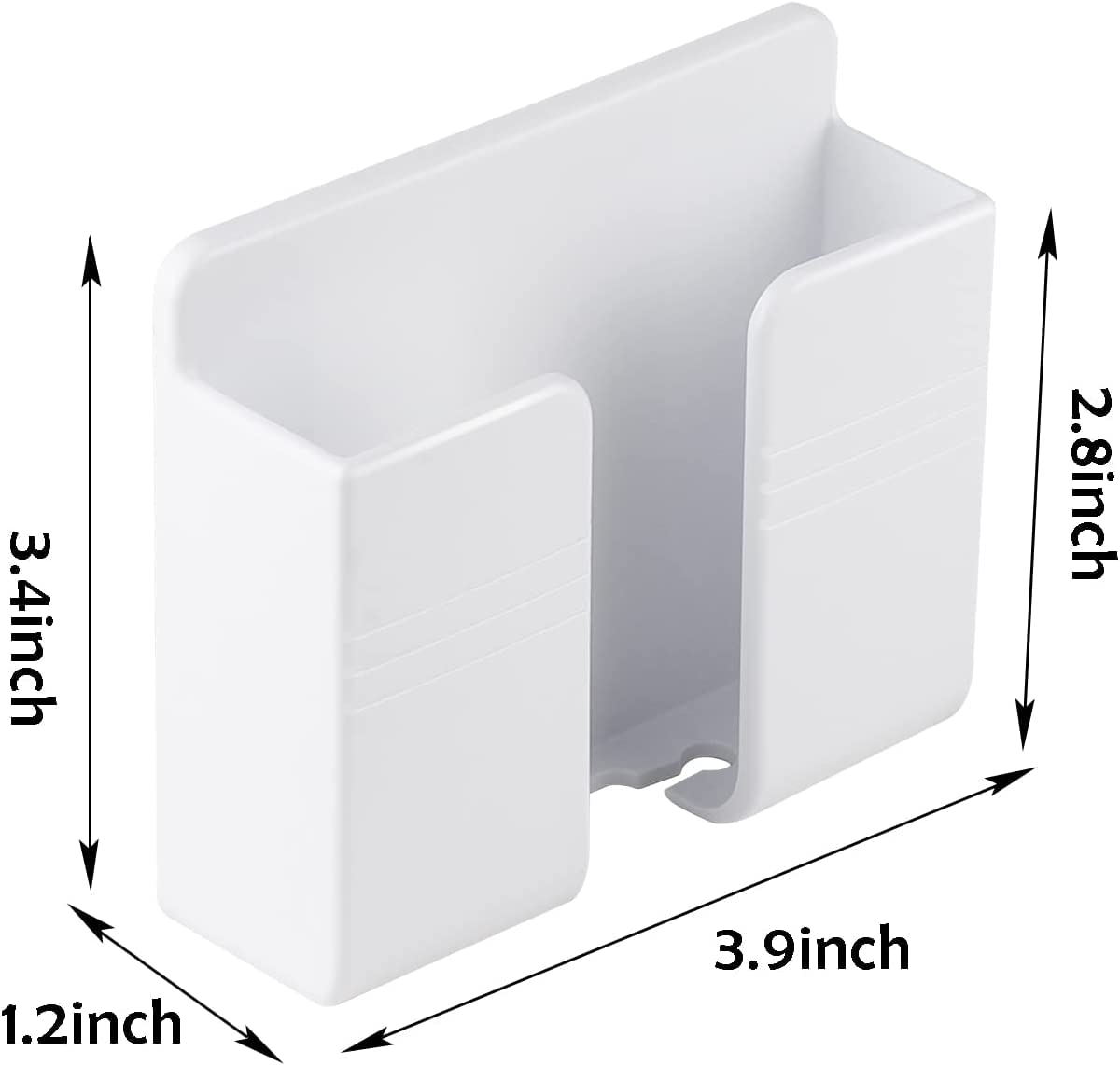 CEI&BPY 2Pcs Phone Holder Wall Mounted, Phone Stand with Self Adhesive. Phone Holder for Shower/Charging.Compatible with iPhone and Android (2Pcs-White) CEI&BPY