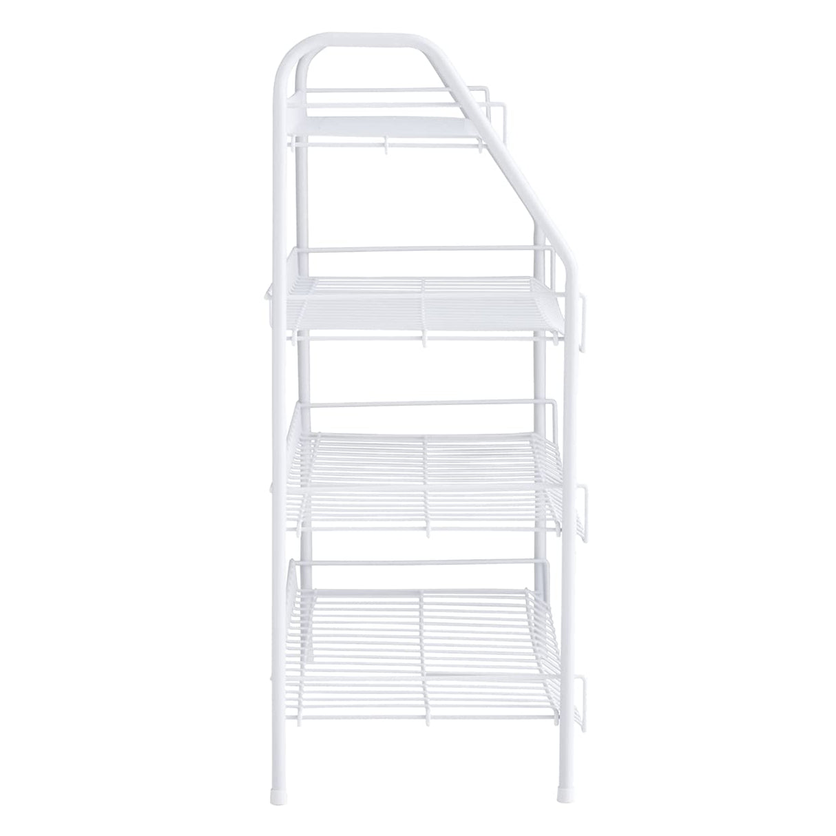 Rubbermaid 4-Tier Wire Shoe Rack, White, Simple Assemble, Storage Shelf for Organization in Bedroom/Closet Rubbermaid