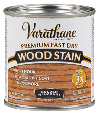 Varathane 262033 Varathane-262033 Premium Fast Dry Wood Stain, Half Pint, Golden Mahogany, 8 Fl Oz