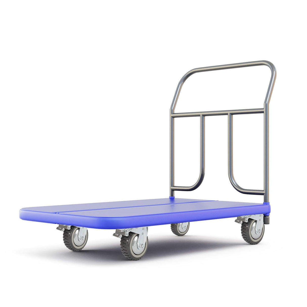 uyoyous 6 inch Caster Wheels Heavy Duty 4 Pack Anti-Skid Swivel Caster Load 1760 lbs Silent Ball Bearing Solid Wheel with 360° Rotation Top Plate (2 with Brakes& 2 Without) uyoyous