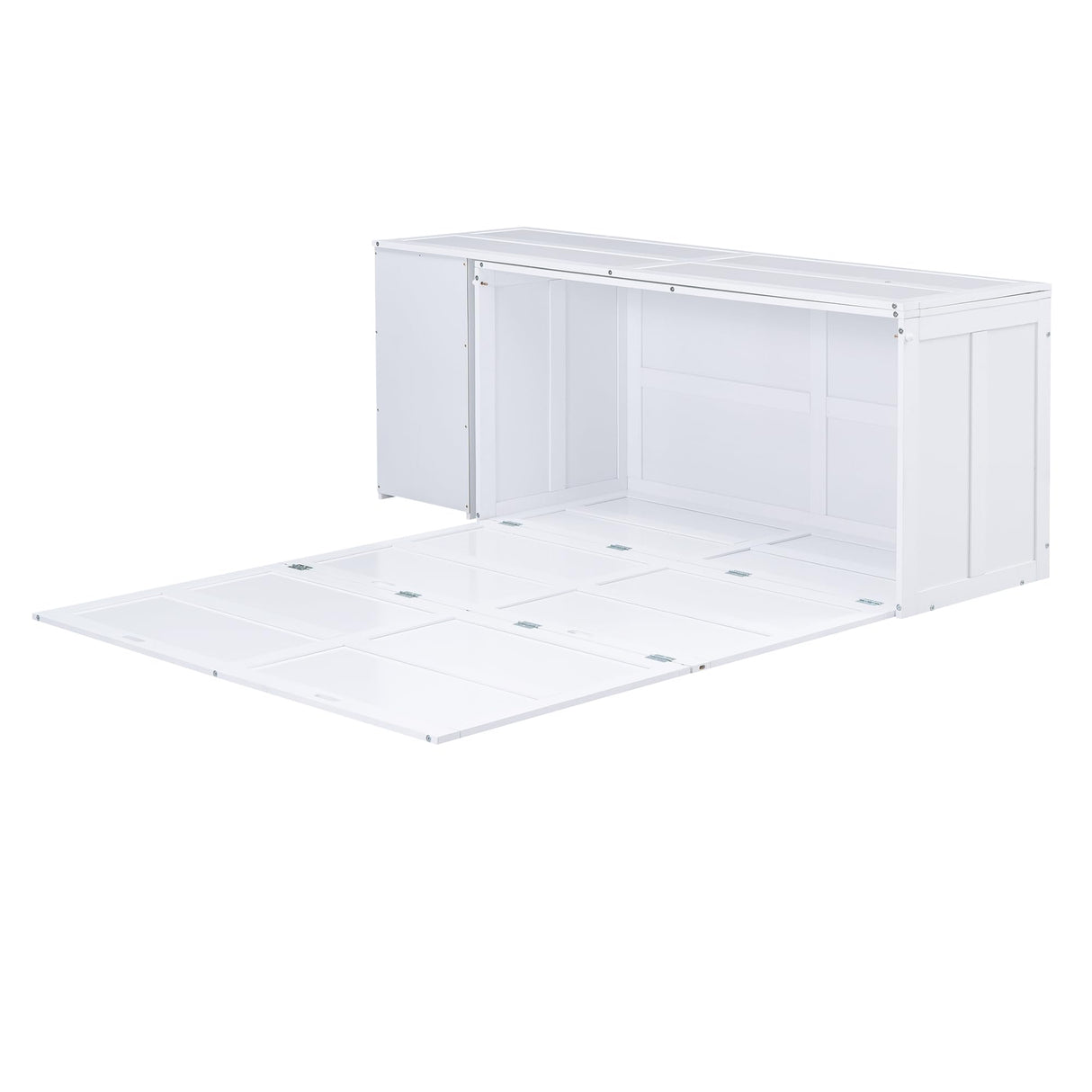 THINK 30 Queen Size Murphy Bed with Rotable Desk, White Color THINK 30