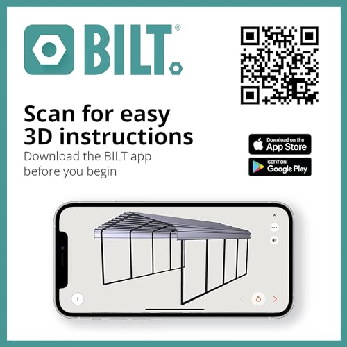 ARROW 12' x 20' x 7' 29-Gauge Carport with Galvanized Steel Roof Panels ARROW