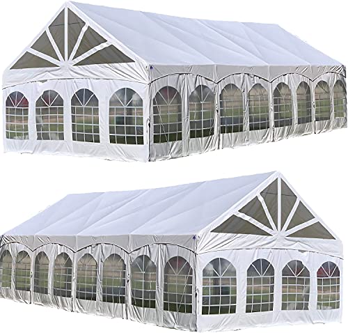 DELTA 40'x20 PVC Marquee Tents for Parties, Outdoor Wedding Party Tent, Heavy Duty Fire Retardard Waterproof Canopy, Outdoor Event Shelter Gazebo + 7 Storage Bags DELTA