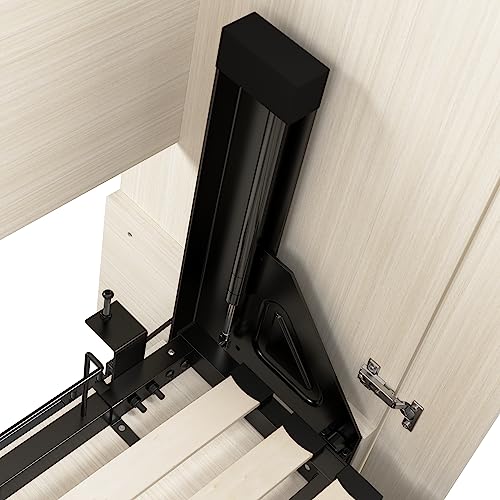Bestar Lumina 68W Queen Murphy Bed in White Chocolate, Sleeping Arrangement for Multipurpose Room Bestar