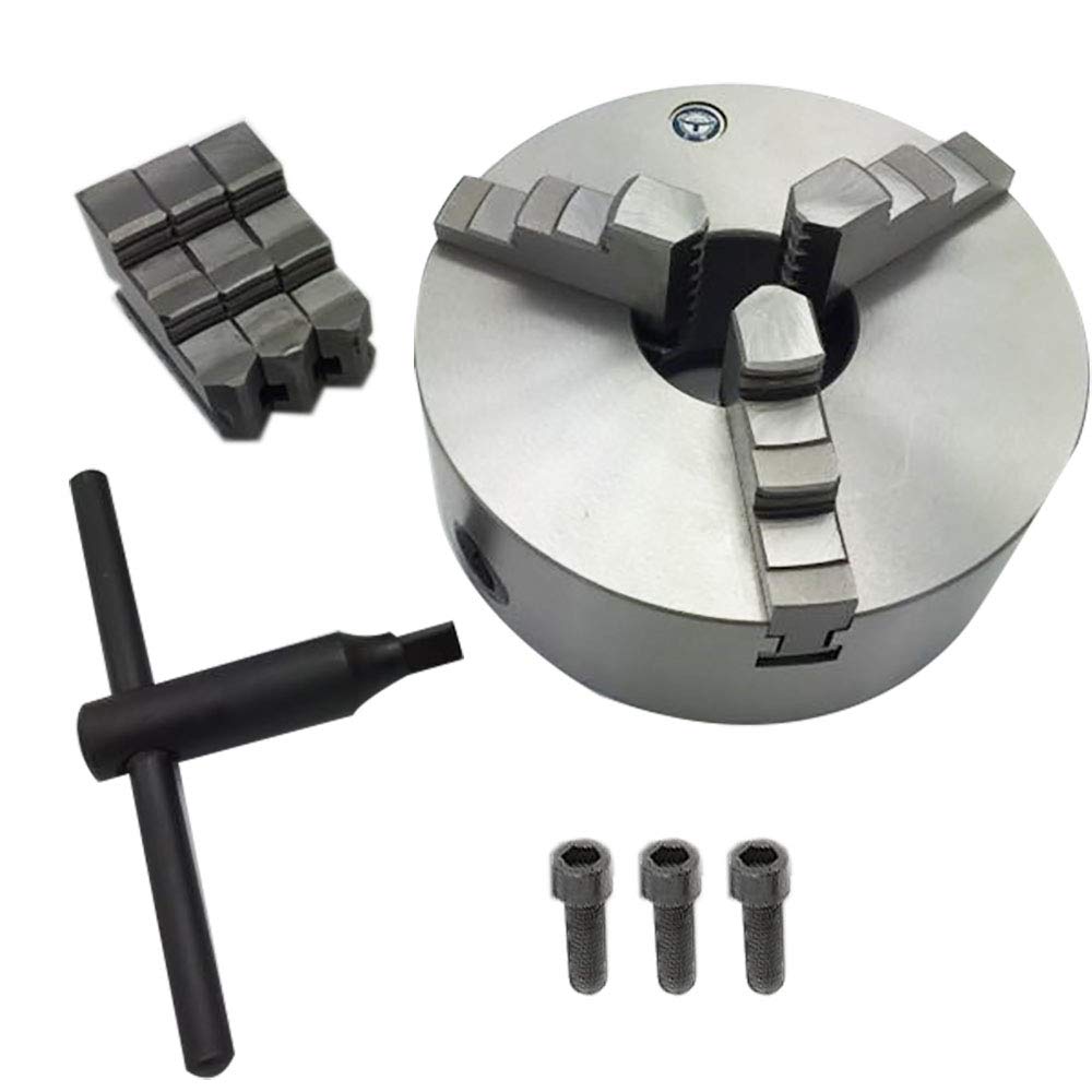 3 Jaw Lathe Chuck Manual Chuck 3" K11-80 Self-centering Lathe Drilling Part 80mm Total 2 Set of Jaws findmall