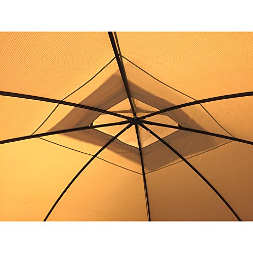 Garden Winds Replacement Canopy for The Windsor Gazebo Models L-GZ717PST-C, A111001701, 810213583 - Riplock 350 - Beige Garden Winds