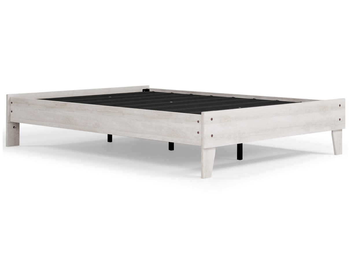 Shawburn Casual Farmhouse Full Platform Bed Frame in Whitewash by Signature Design by Ashley Signature Design by Ashley