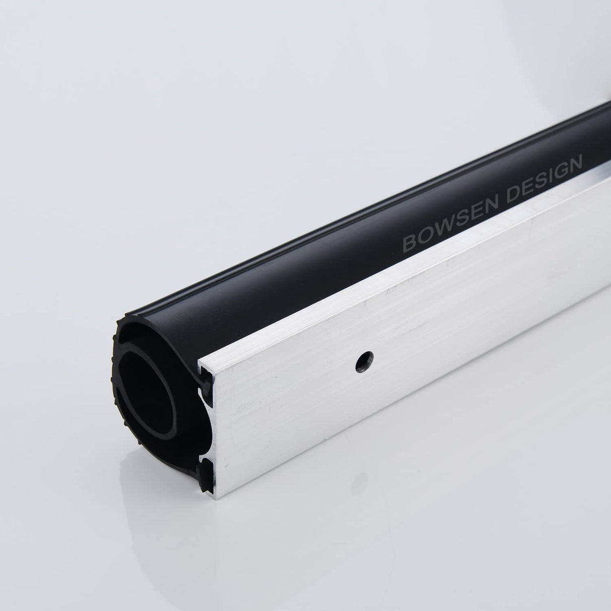 BOWSEN Heavy-Duty U+O Ring Universal Garage Door Bottom Seals Weatherstrip Rubber with Aluminum Track Retainer Kit, Black (16FT, 1-5/8" Width) BOWSEN