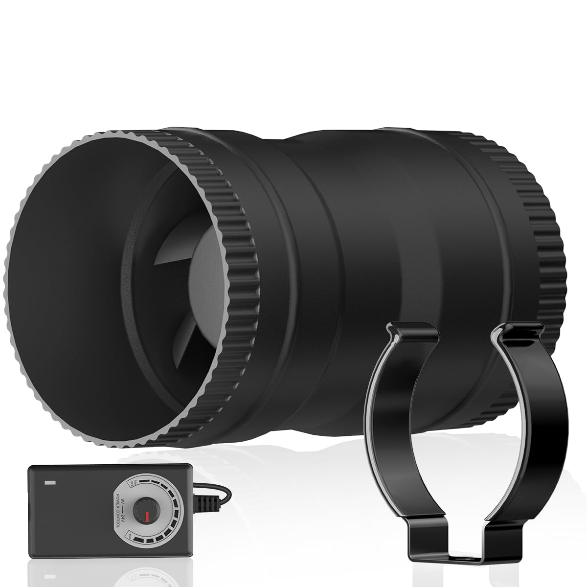 Hon&Guan 3 Inch Inline Marine Bilge Blower Fan with Speed Controller 130 CFM,Water Resistant and Low Noise for Marine Cabin Engine/Boat / 3D Printers/Laser Engravers Hon&Guan