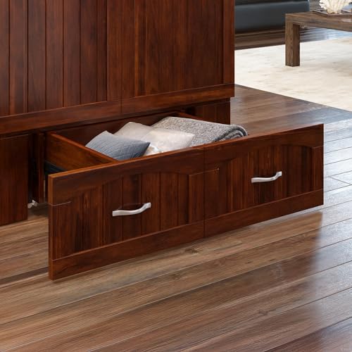 AFI, Southampton Murphy Bed Chest Twin XL with 6" Mattress, Storage Drawer & Built-in USB Charger, Walnut AFI