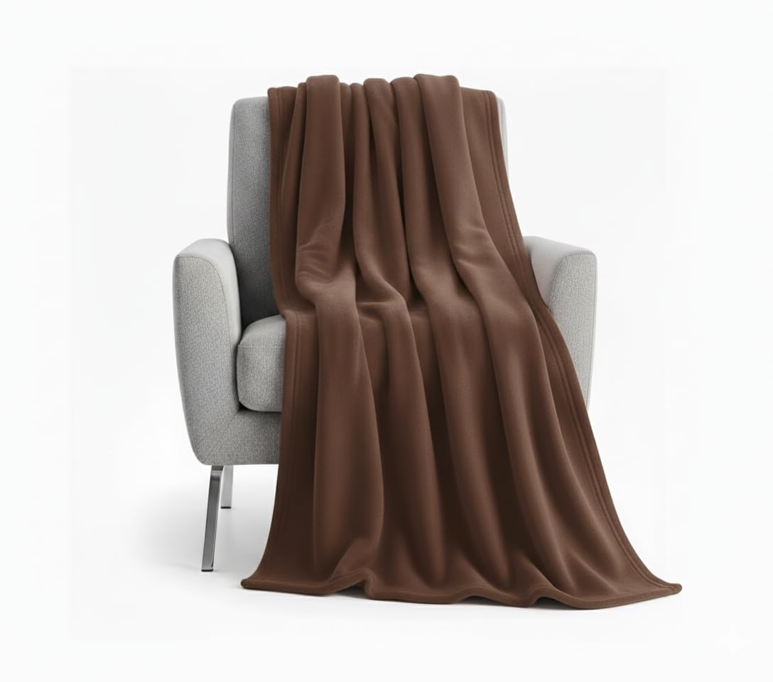 50x60 Throw Blankets, Ultra Soft Hypoallergenic Fleece Fall Throw Blanket for Livingroom, Couch, Chair, Bed, Brown Trail maker