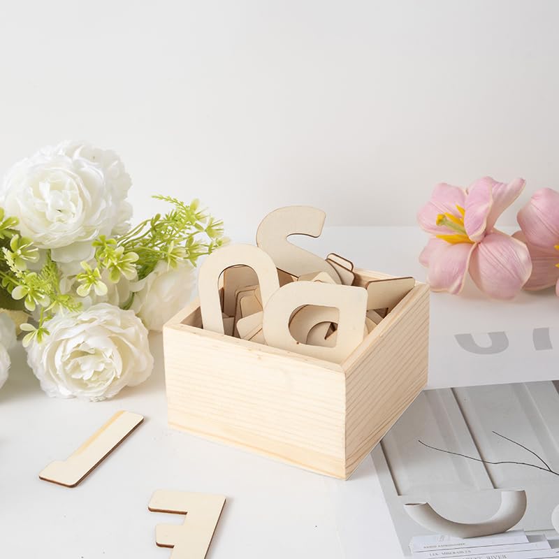 Xhqsulsclac 6 Pack 4.5X4.5X2.5 IN Unfinished Wood Box Storage - Small Wooden Boxs for Crafts, Home Decor, and Wooden Centerpieces for Tables (6) Xhqsulsclac