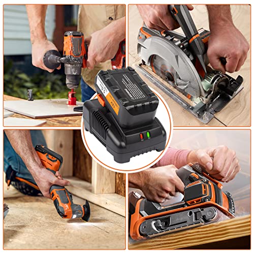 18V R86092 Fast Charger Lithium Battery Charger for RIDGID Tools 18V Battery R840083, R840085, R840086, R840087, AC840085, AC840086, AC840087P AC840089 etc. Futurebatt