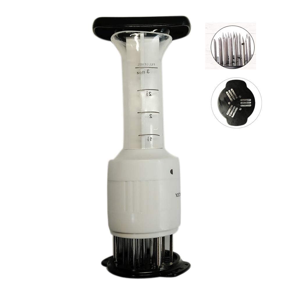 BLUE ELF Sauce Injector Marinator and Meat Tenderizer 30 Stainless Steel Needles NEW BLUE ELF