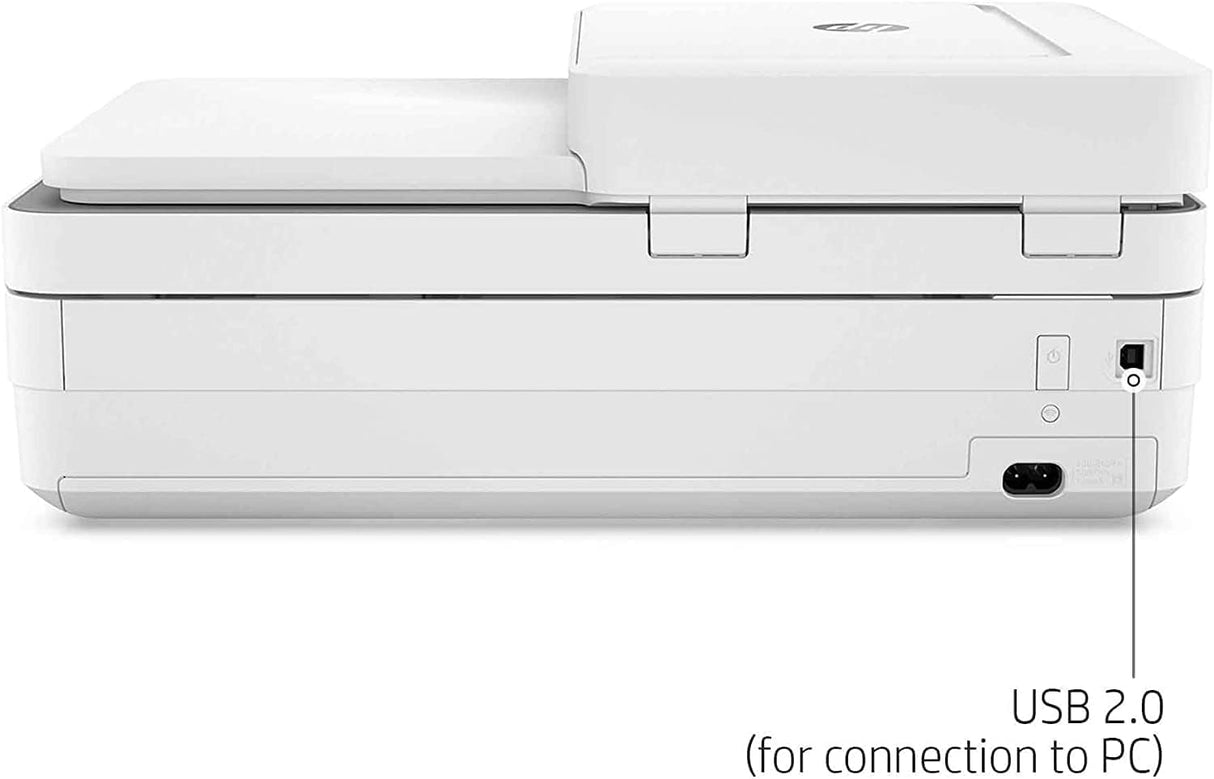 HP Envy 6458e All-in-One Wireless Color Inkjet Printer, Print Copy Scan - 10 ppm, 4800 x 1200 dpi, Auto 2-Sided Printing, 35-Sheet ADF, Dual-Band WiFi, Instant Ink Ready, White (Renewed) HP