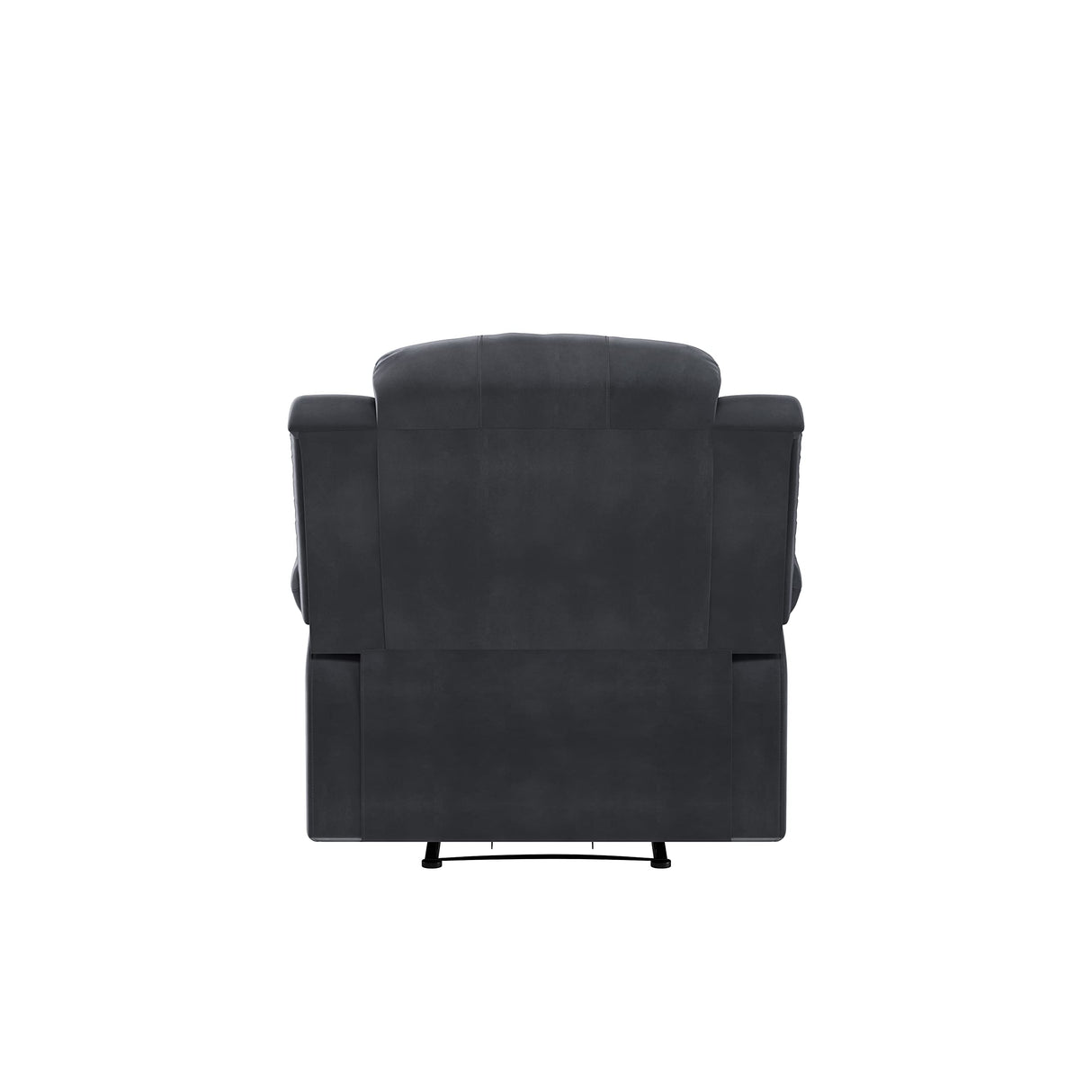 Relax-A-Lounger Drew 34.75" Manual Pull Handle Recliner, Modern Overstuffed, Pocket Coil Comfort, Soft Microfiber Fabric, Java Relax-A-Lounger