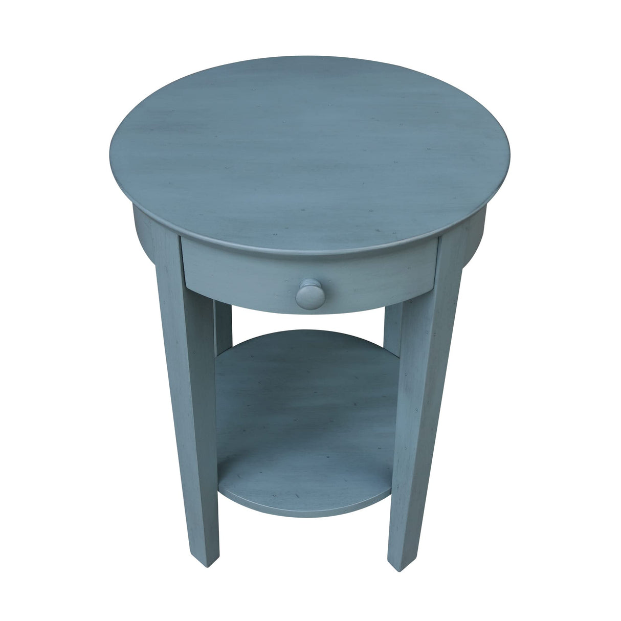 IC International Concepts International Concepts Phillips Accent Drawer Table, Ocean Blue - Antique Rubbed IC International Concepts