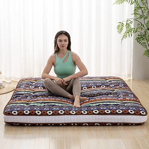 Dr.Futon Japanese Floor Futon Mattress Extra Thick Folding Roll Up Bed Topper Mat for Guest,Lounger and Tavel Dr.Futon
