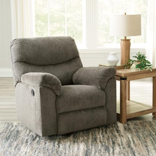 Signature Design by Ashley Alphons Transitional Polyester Tufted Rocker Recliner, Gray Signature Design by Ashley