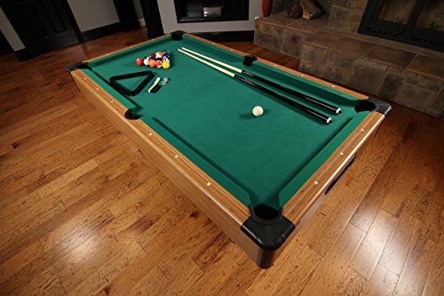 Mizerak Dynasty Space Saver 6.5' Billiard Table with Leg Levelers, Automatic Ball Return, and Classic Green Nylon Cloth Mizerak