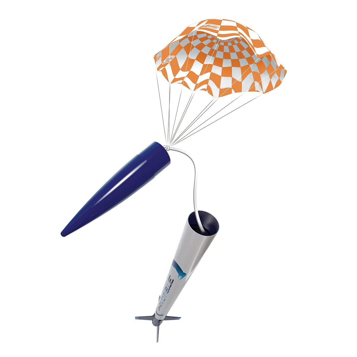 Estes 2483 Phantom Blue Rocket-Building Kit, Beginner Flying-Rocket-Model Kit for Ages 10+ Estes