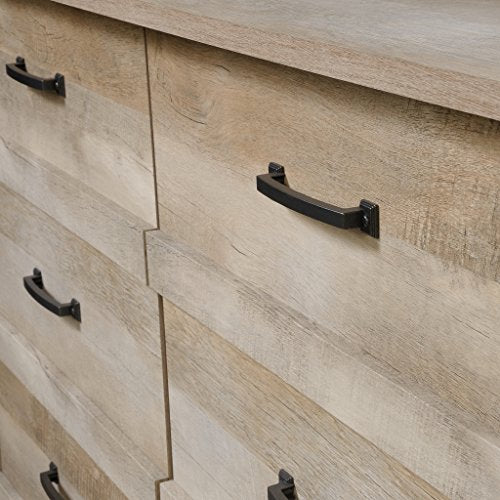 Sauder Cannery Bridge 6 Drawer Dresser Bedroom Dresser Chest of Drawers Wooden, in Lintel Oak Sauder