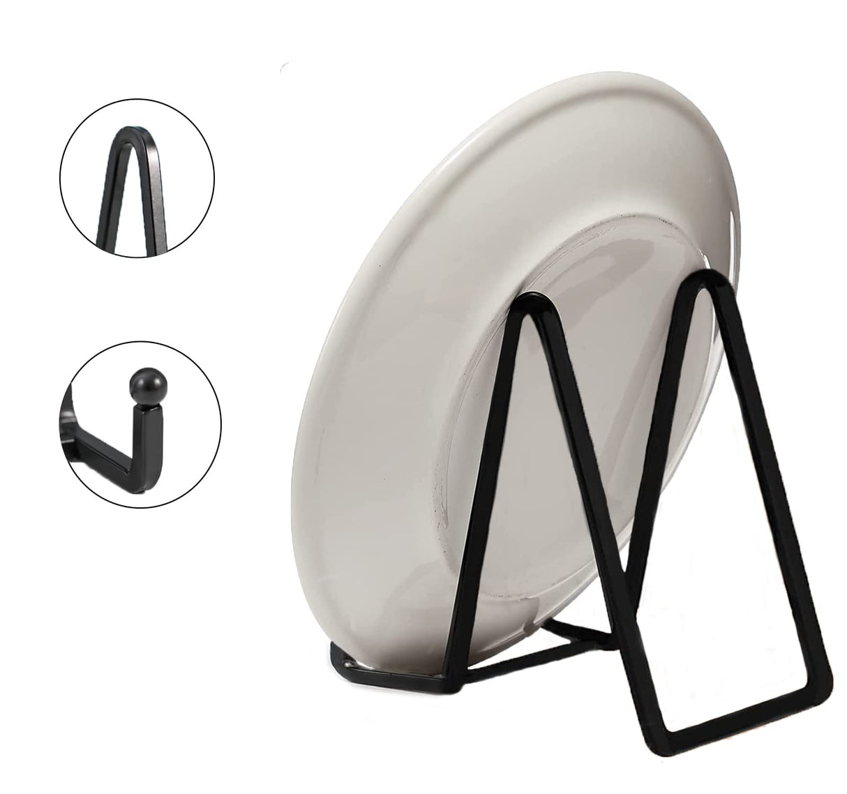 12 Pack 6"Plate Stands for Display,Metal Plate Holders Display Stands Can Be Used for Picture Stands,Book Stands for Display,Plate Display Stands,Easel,Photo Frame Stands,Plaque Stands,Desktop Stand. Birity