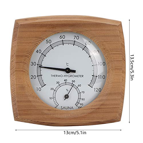 Thermometer Hygrometer Wood Sauna Accessories for Steam Room Cedar Cedar Wood Thermo Hygrometer Sauna Room Indoor Hygrometer Hygrometer Home Sauna Home Hygrometer Indoor Sauna Generic