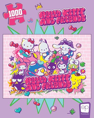 Hello Kitty and Friends “Tokyo Skate” 1,000 Piece Jigsaw Puzzle | Collectible Puzzle Artwork Featuring Hello Kitty, Pochacco, Keroppi & More | Officially-Licensed Sanrio Puzzle & Merchandise USAOPOLY