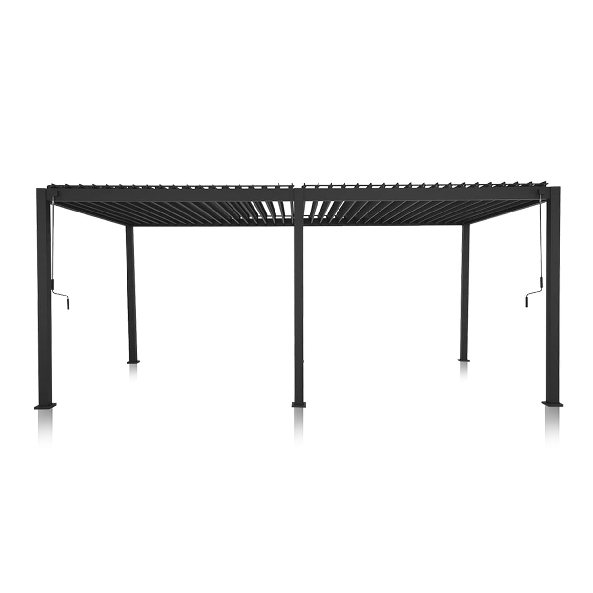 MIRADOR 111S Louvered Pergola Gazebo, 10Ft x 20Ft, Full Aluminum Frame, Adjustable Roof, Outdoor, Durable, White MIRADOR