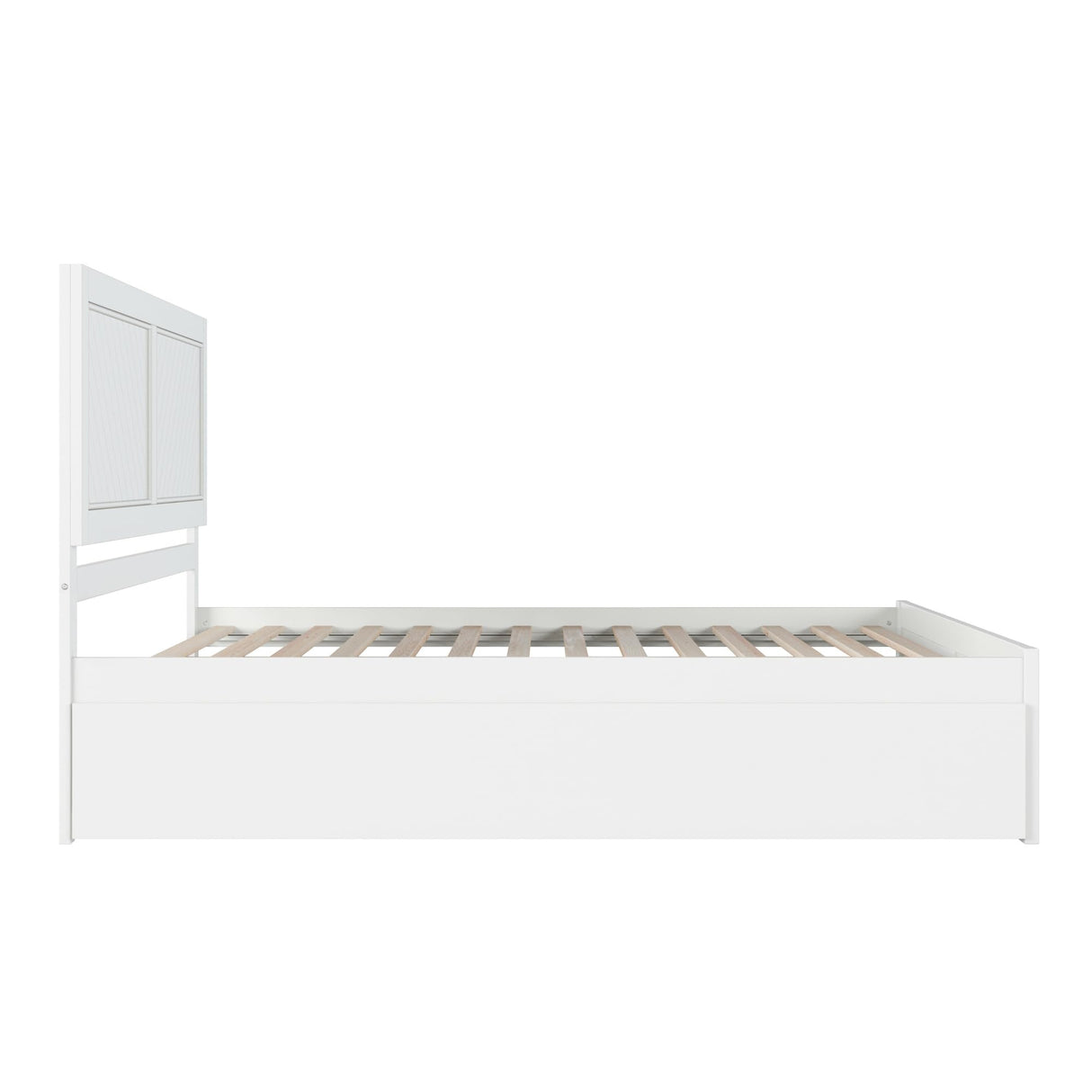 AFI, Canyon King Platform Bed with Matching Footboard & Twin XL Trundle, White AFI